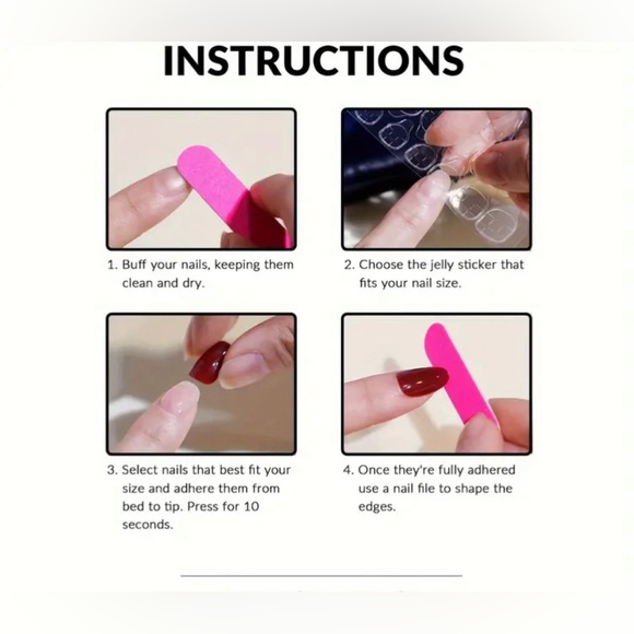 NIB • Press-On Claw Nails • BLK/RED - Picture 3 of 4